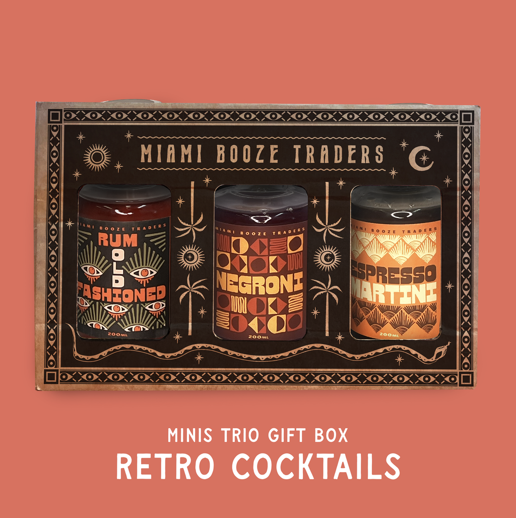 Booze Box 200ml Trio Gift Box - Retro Cocktails – Miami Booze Traders